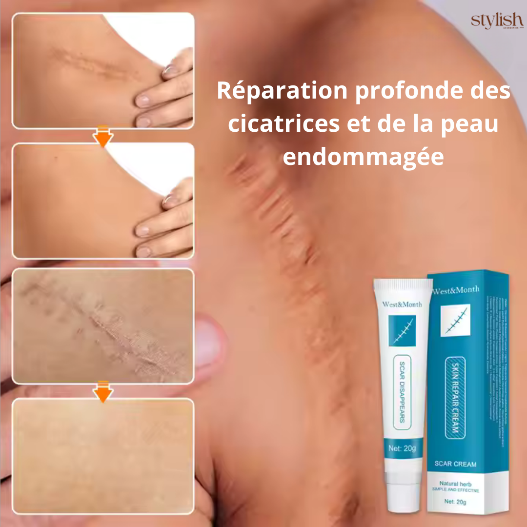 Crème réparatrice pour cicatrices