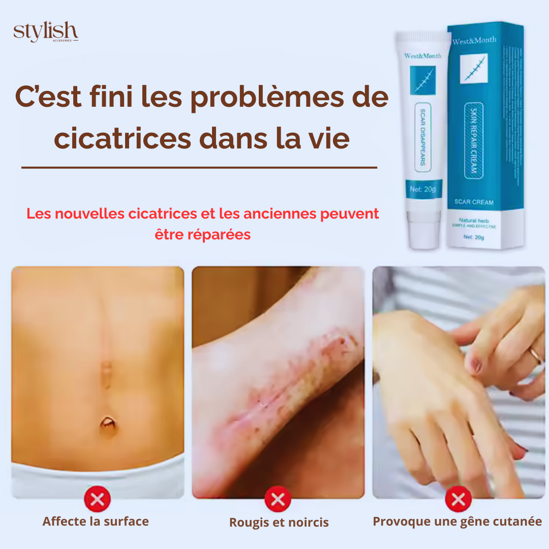 Crème réparatrice pour cicatrices